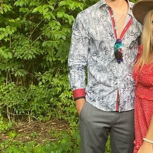 Men’s buckle long sleeve button up